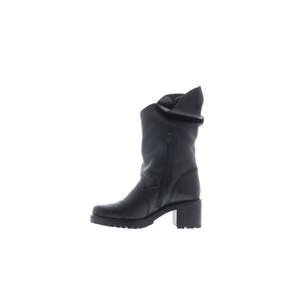 Bos. & Co. Irene Womens Black Leather Zipper Casual Dress Boots