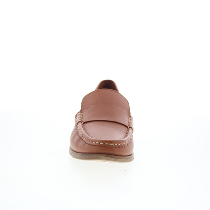 Miz Mooz Issy Womens Brown Leather Slip On Loafer Flats Shoes