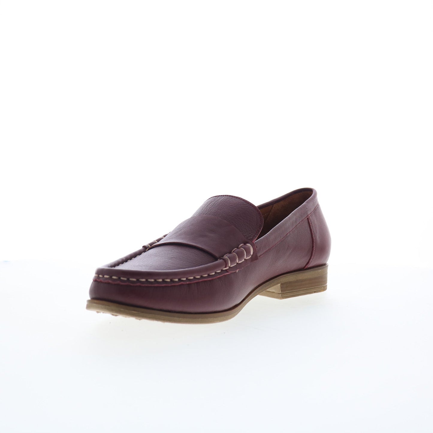 Miz Mooz Issy Womens Burgundy Leather Slip On Loafer Flats Shoes