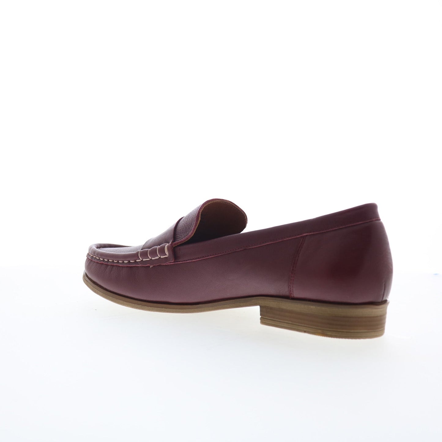 Miz Mooz Issy Womens Burgundy Leather Slip On Loafer Flats Shoes
