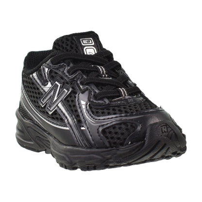 New Balance 740 Bungee Lace Toddlers' Shoes Black/Silver iz740-bm