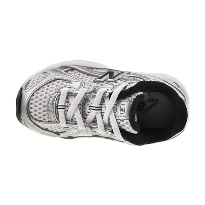 New Balance 740 Bungee Lace Toddlers' Shoes White/Silver Metallic/Black