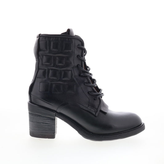A.S. 98 Jalen Womens Black Leather Lace Up Ankle & Booties Boots