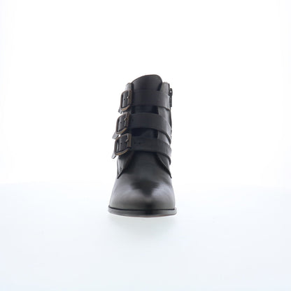Miz Mooz Janae Womens Black Leather Zipper Ankle & Booties Boots
