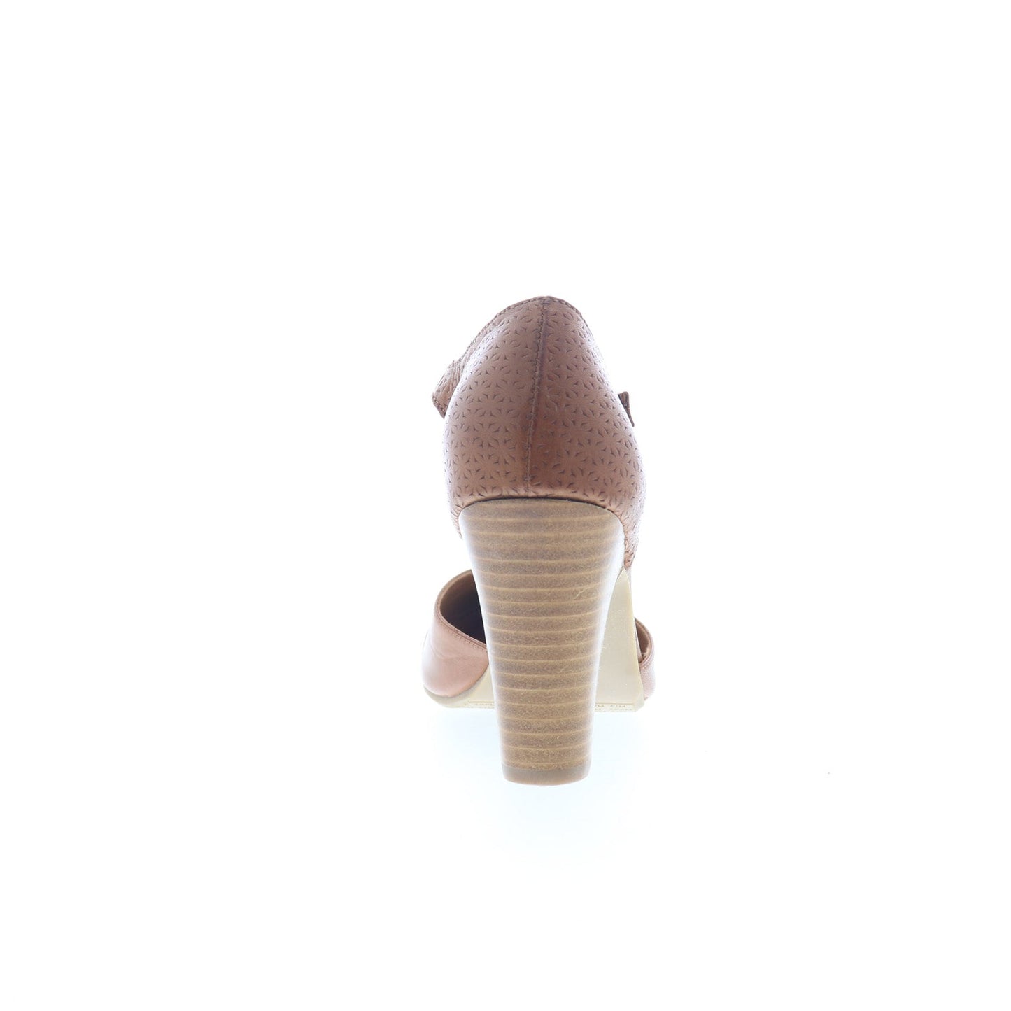 Miz Mooz Jay-Eu Womens Brown Leather Hook & Loop Strap Heels Shoes