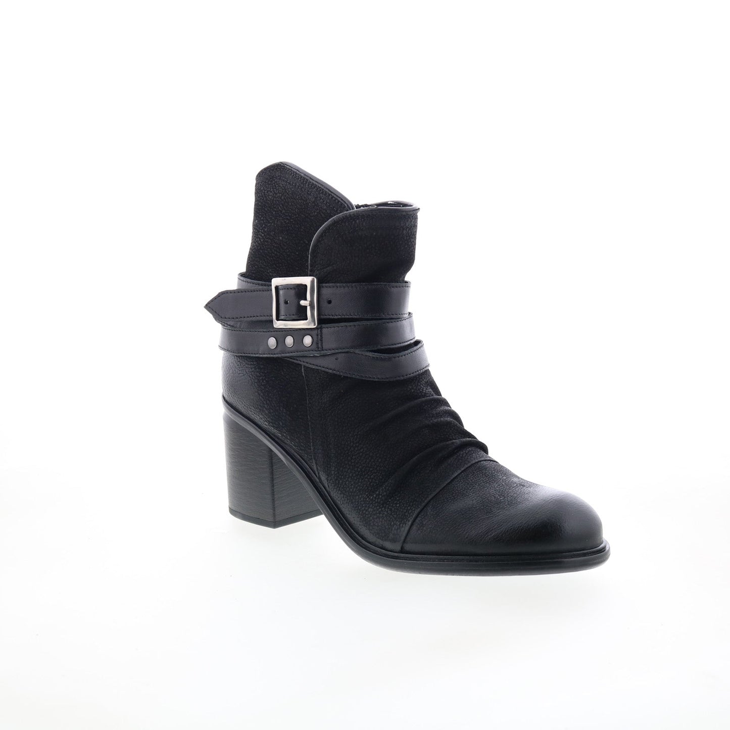 Miz Mooz Jaycee Womens Black Leather Zipper Ankle & Booties Boots