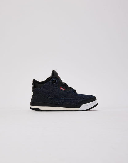 Jordan Air Jordan 3 Retro x Levi's 'Indigo and Gym Red' Toddler