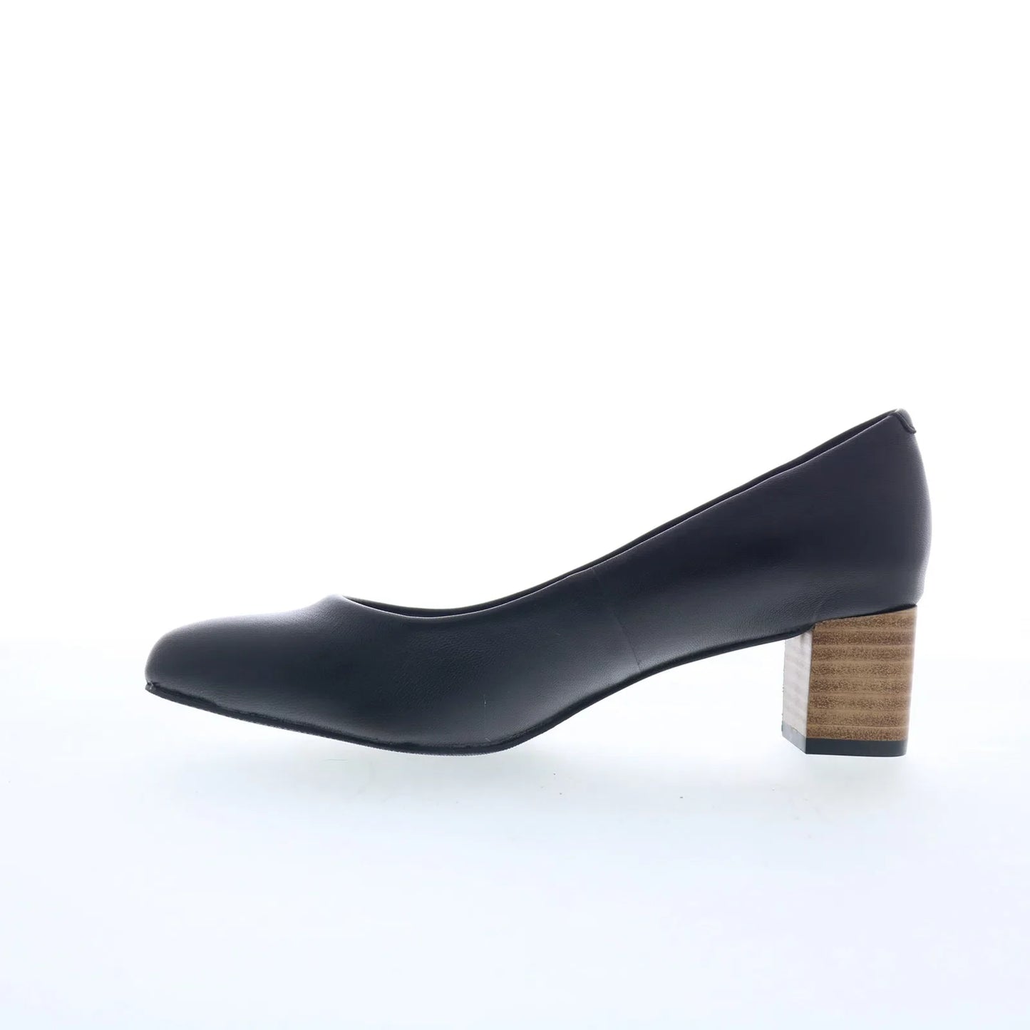 Trotters Kari T1856-087 Womens Black Leather Slip On Pumps Heels Shoes