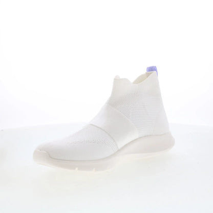 Spenco Karma Deluxe SP1196WHT Womens White Mesh Slip On Casual Dress Boots
