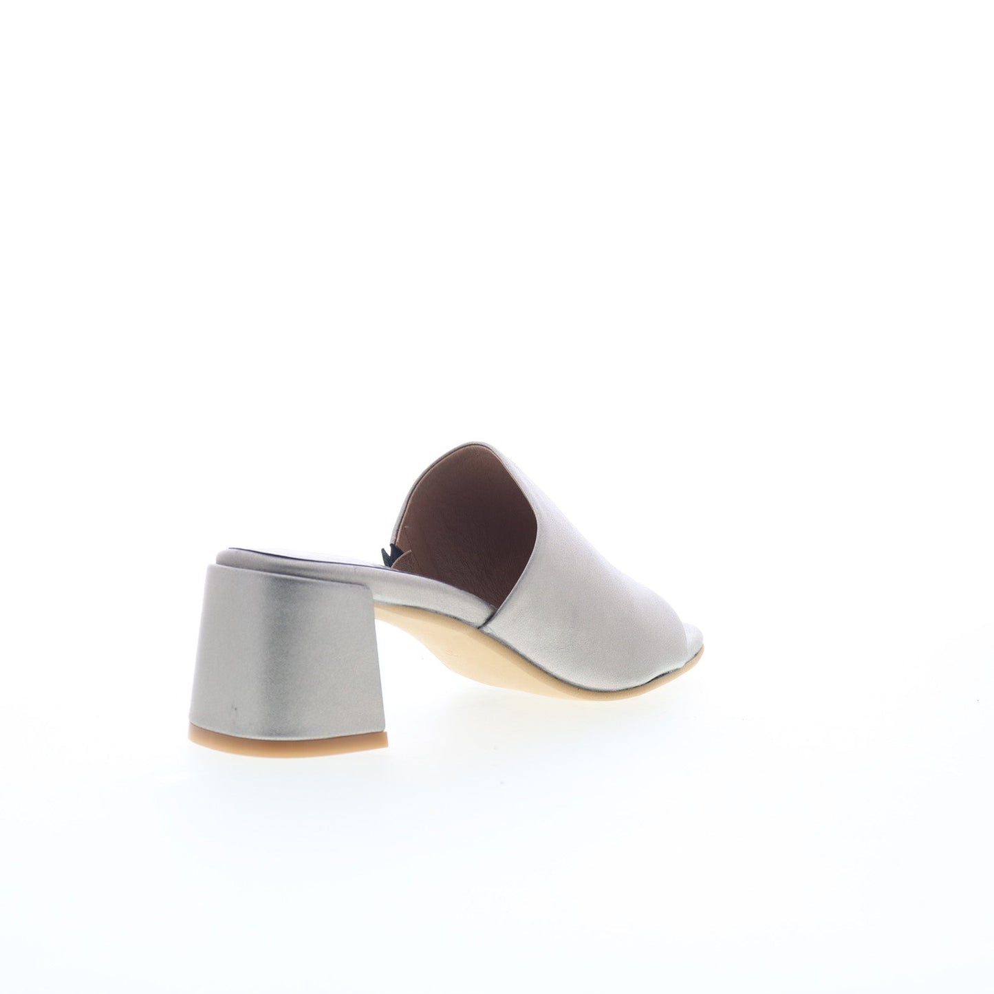 Miz Mooz Kaye Womens Gray Leather Slip On Heeled Sandals Shoes