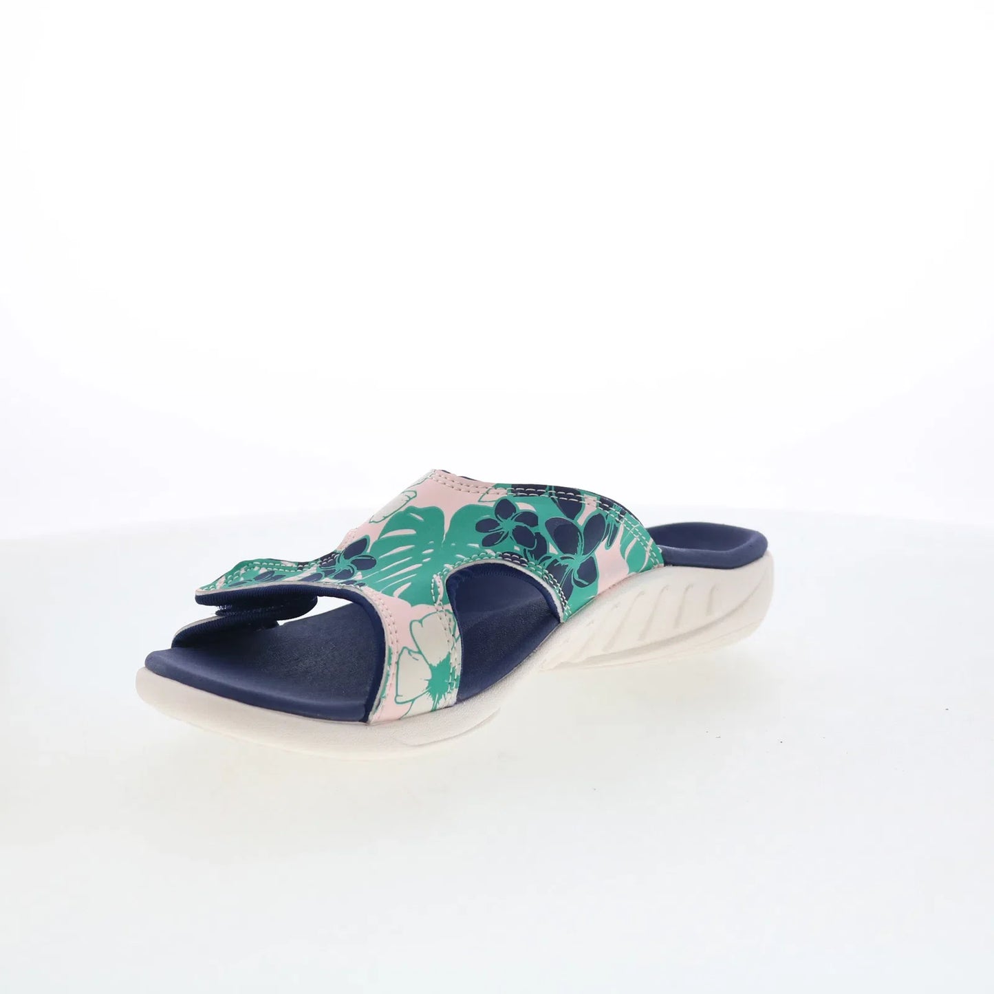 Spenco Kholo 2 Luau SP1027NVY Womens Blue Synthetic Strap Slides Sandals Shoes