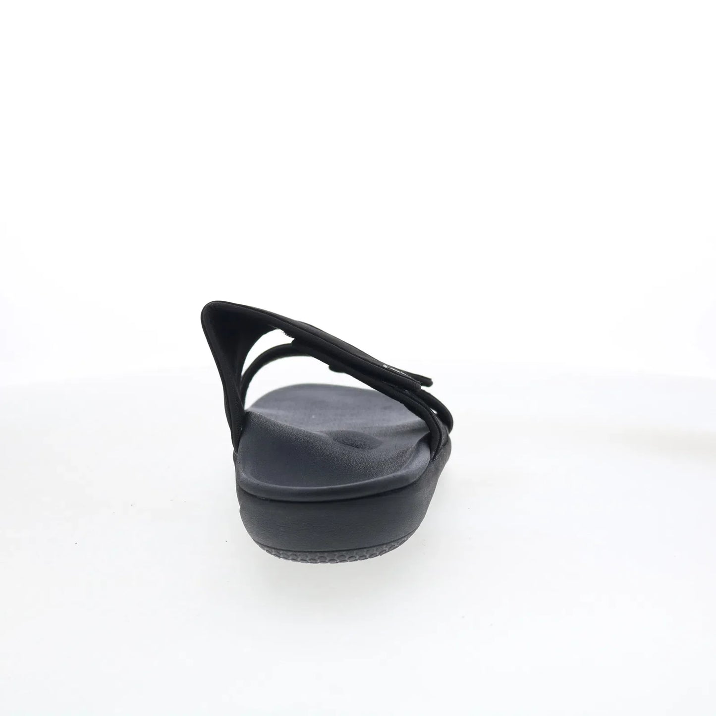 Spenco Kholo Nuevo SP1064BLK Womens Black Wide Slides Sandals Shoes