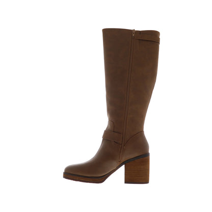 Korks Karalyn KR0024206 Womens Brown Leather Zipper Casual Dress Boots