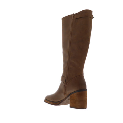 Korks Karalyn KR0024206 Womens Brown Leather Zipper Casual Dress Boots