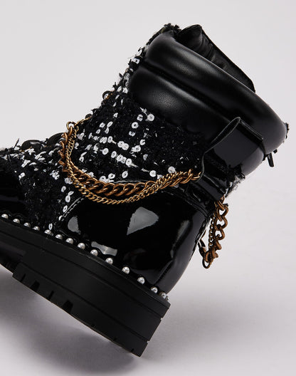 Kurt Geiger Chain Combat Boot Pre-School