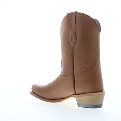 Jama Old West Western Boots 18147 Womens Brown Leather Cowboy Western Boots