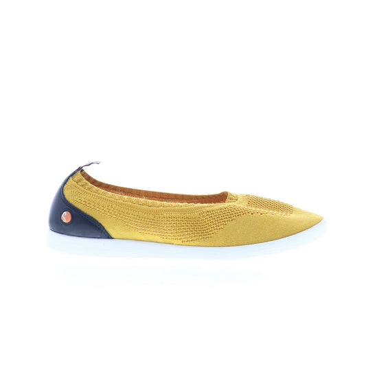 Softinos Lali LALI694SOF-005 Womens Yellow Mesh Slip On Loafer Flats Shoes