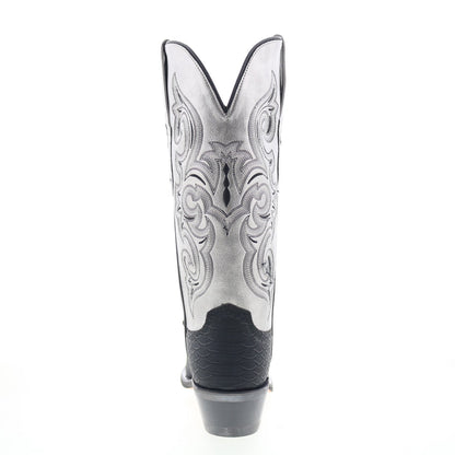Jama Old West Snip Toe LF2002 Womens Black Leather Slip On Western Boots