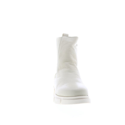 Bos. & Co. Lock Womens Beige Leather Zipper Casual Dress Boots