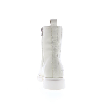 Bos. & Co. Lock Womens Beige Leather Zipper Casual Dress Boots