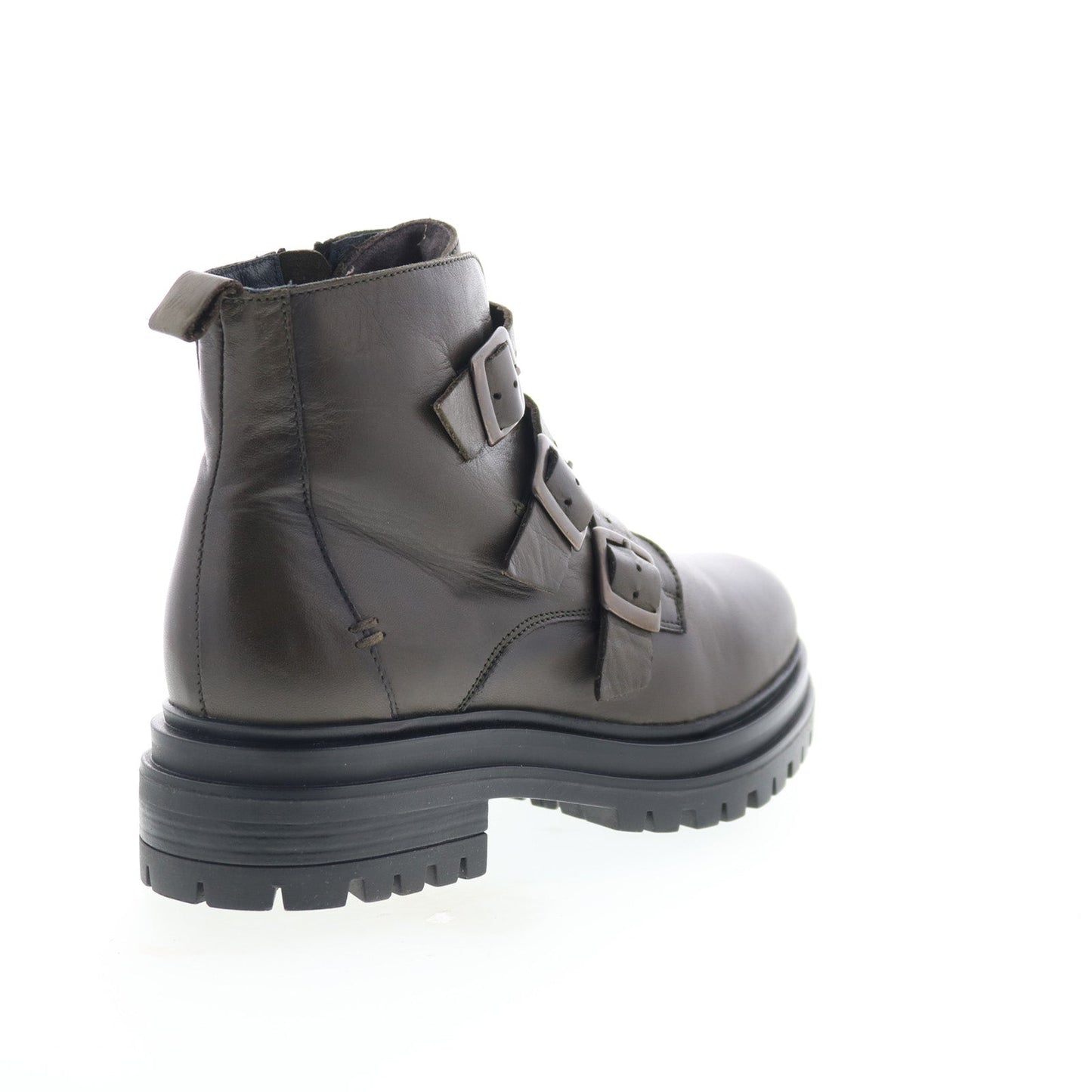 Miz Mooz Lorra Womens Green Leather Zipper Casual Dress Boots
