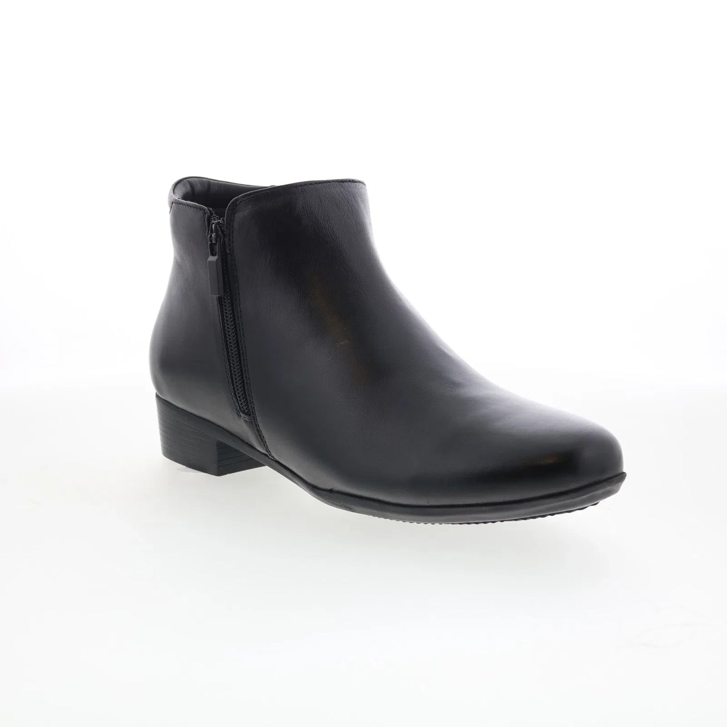 Trotters Mae T1762-001 Womens Black Leather Zipper Ankle & Booties Boots