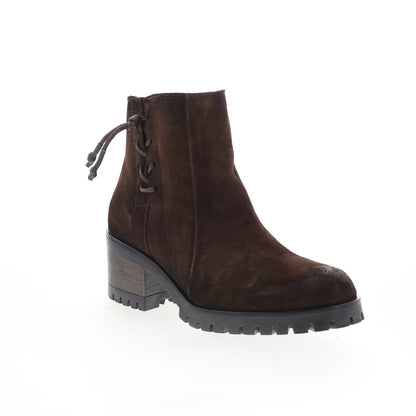 Miz Mooz Maiden Womens Brown Suede Zipper Ankle & Booties Boots