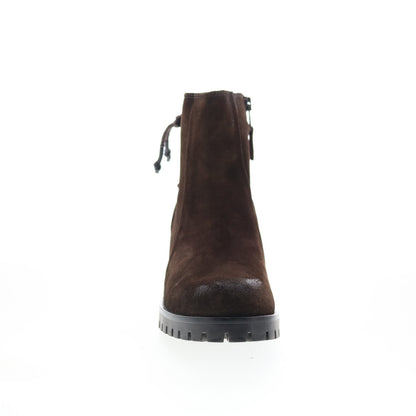 Miz Mooz Maiden Womens Brown Suede Zipper Ankle & Booties Boots