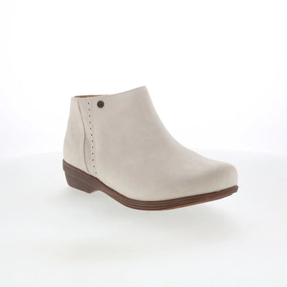 Spenco Manor Boot SP1045CRM Womens Beige Suede Zipper Ankle & Booties Boots