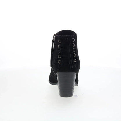 Minnetonka Melanie Bootie 81000 Womens Black Suede Ankle & Booties Boots