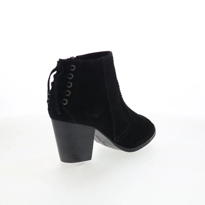Minnetonka Melanie Bootie 81000 Womens Black Suede Ankle & Booties Boots