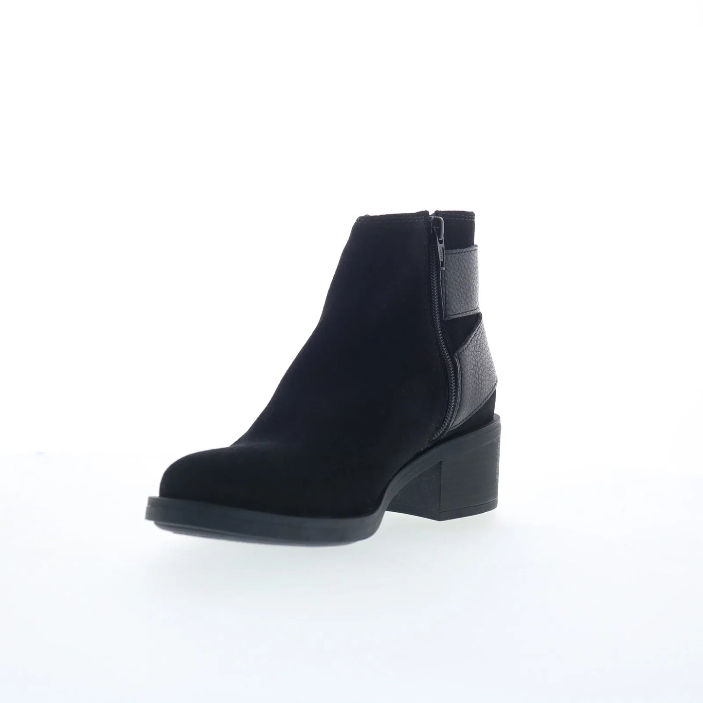 Clarks Memi Buckle 26167856 Womens Black Suede Zipper Casual Dress Boots