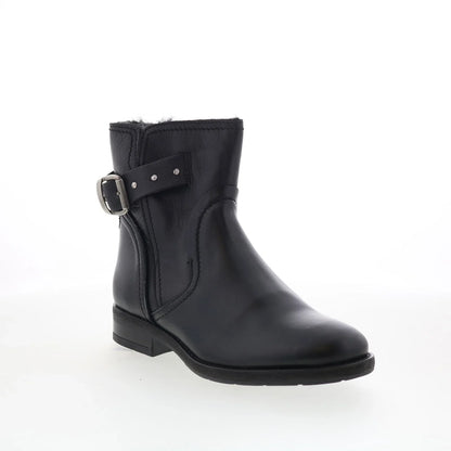 Pajar Memory 53866 Womens Black Leather Hook & Loop Ankle & Booties Boots