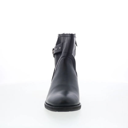 Pajar Memory 53866 Womens Black Leather Hook & Loop Ankle & Booties Boots