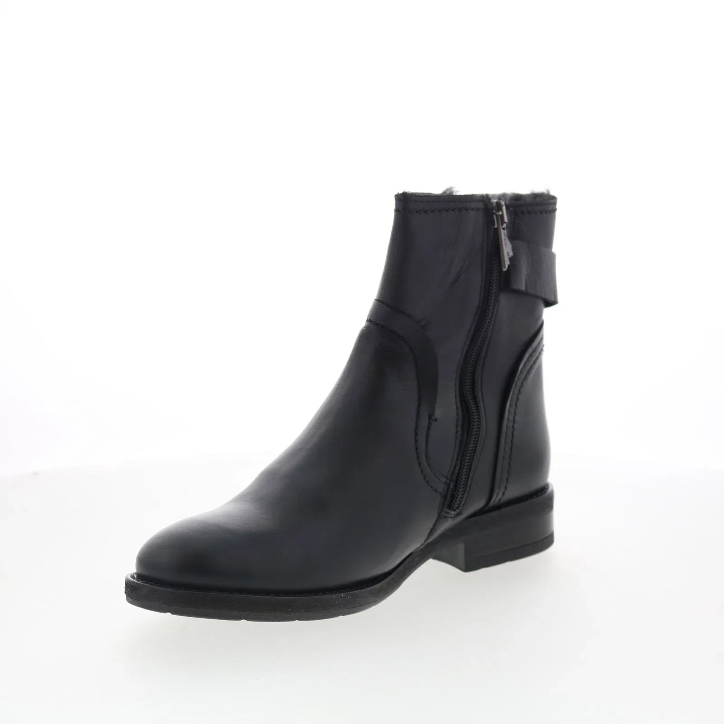 Pajar Memory 53866 Womens Black Leather Hook & Loop Ankle & Booties Boots