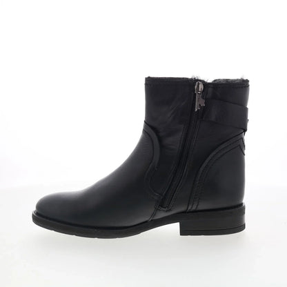 Pajar Memory 53866 Womens Black Leather Hook & Loop Ankle & Booties Boots