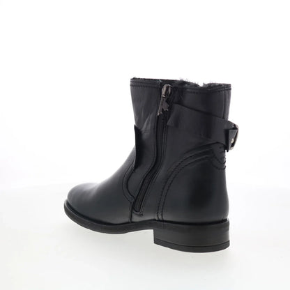 Pajar Memory 53866 Womens Black Leather Hook & Loop Ankle & Booties Boots
