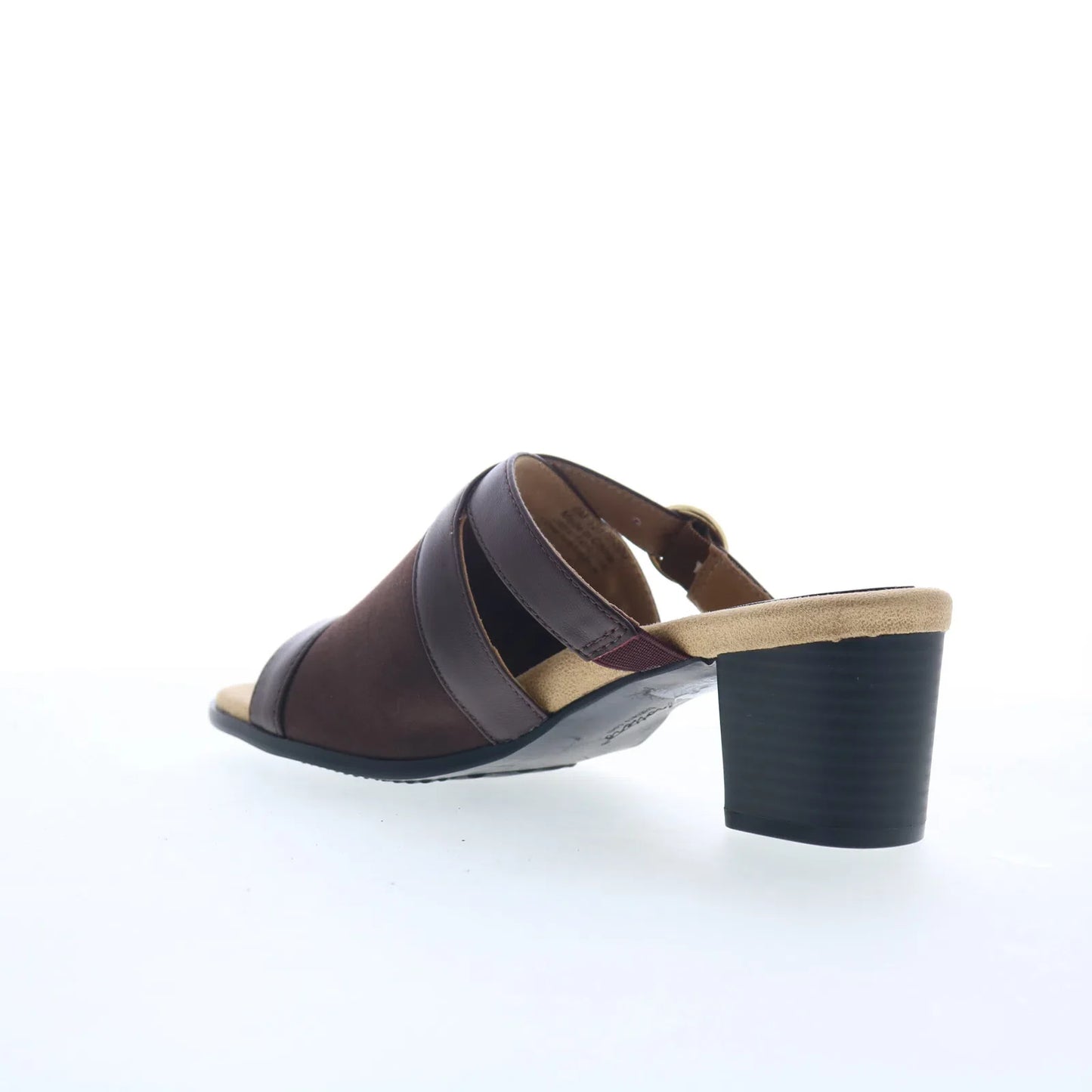 Trotters Mitzie T2515-200 Womens Brown Leather Slip On Heeled Sandals Shoes