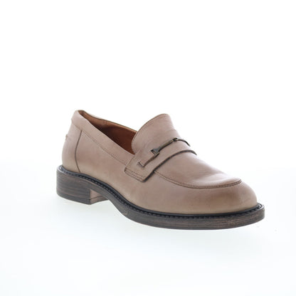 Miz Mooz Monnie Womens Beige Leather Slip On Loafers & Slip Ons Casual Shoes
