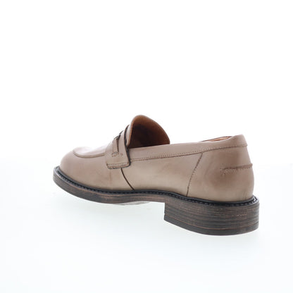Miz Mooz Monnie Womens Beige Leather Slip On Loafers & Slip Ons Casual Shoes