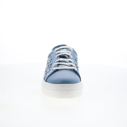 Miz Mooz Murphie Womens Blue Leather Lace Up Lifestyle Sneakers Shoes