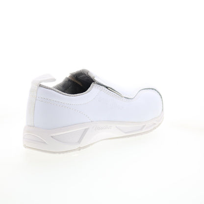 Nautilus ESD Composite Toe SD10 Slip On Womens White Wide Work Shoes