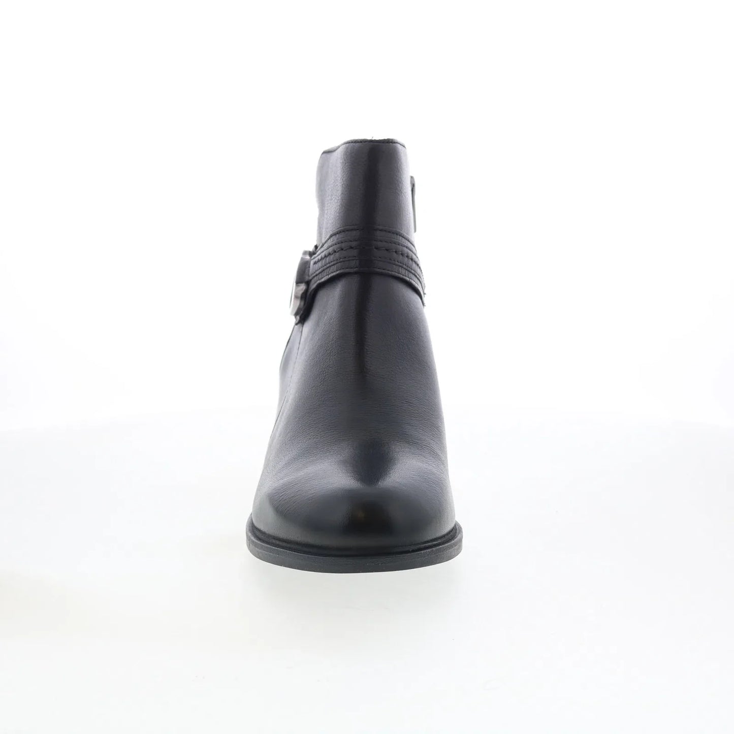 Clarks Neva Buckle 26179799 Womens Black Wide Leather Ankle & Booties Boots