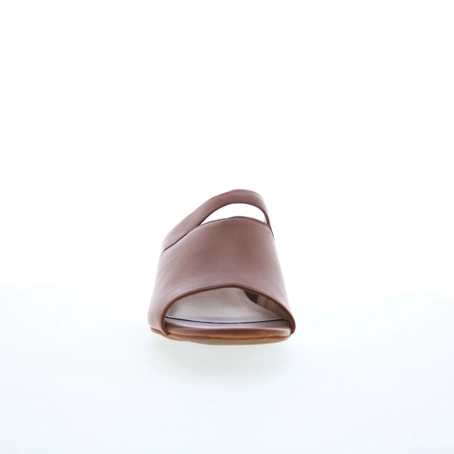 Trotters Ninette T2518-215 Womens Brown Leather Slip On Heeled Sandals Shoes
