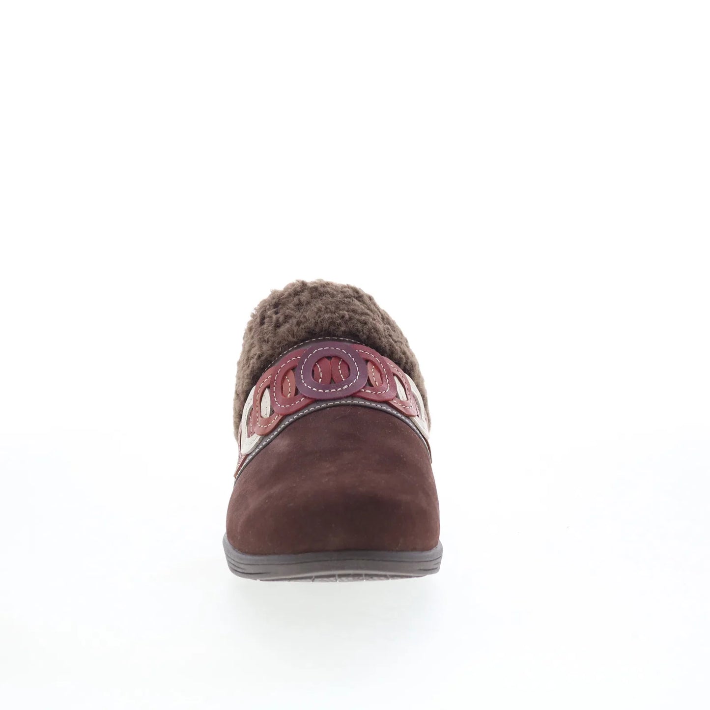 Spenco Ojai Cozy Clog SP1103FFR Womens Brown Nubuck Clogs Slippers Shoes