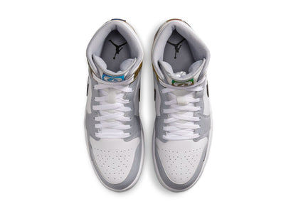 Air Jordan 1 Mid SE in Black / White / Wolf Grey