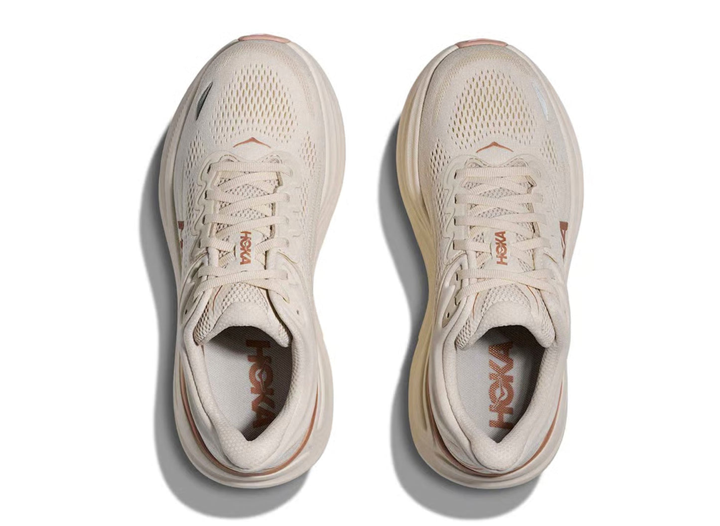 Women's Hoka Bondi 9 'Oat Milk / Rose Gold'