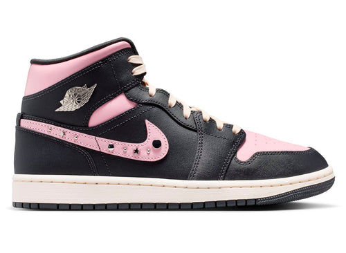 Women's Air Jordan 1 Mid SE in Anthracite / Metallic Silver