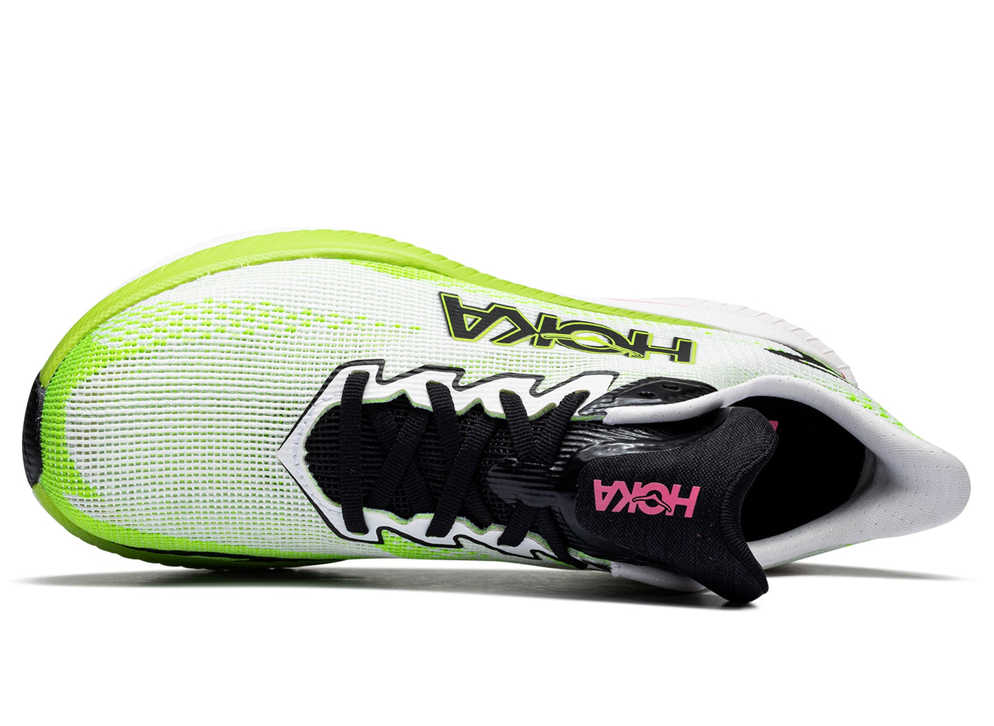 Women's Hoka Mach X 3 'White / Neon Lime'