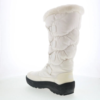 Pajar Riga-2 47831 Womens White Canvas Lace Up Mid Calf Boots